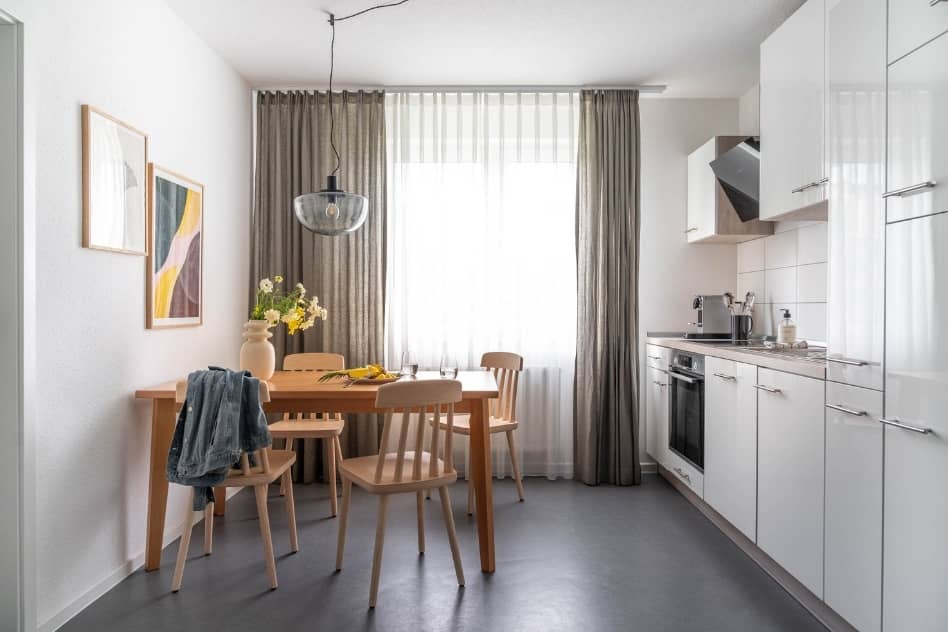 Küche in der FeWo Stube Küche Fewo Hotel Maier